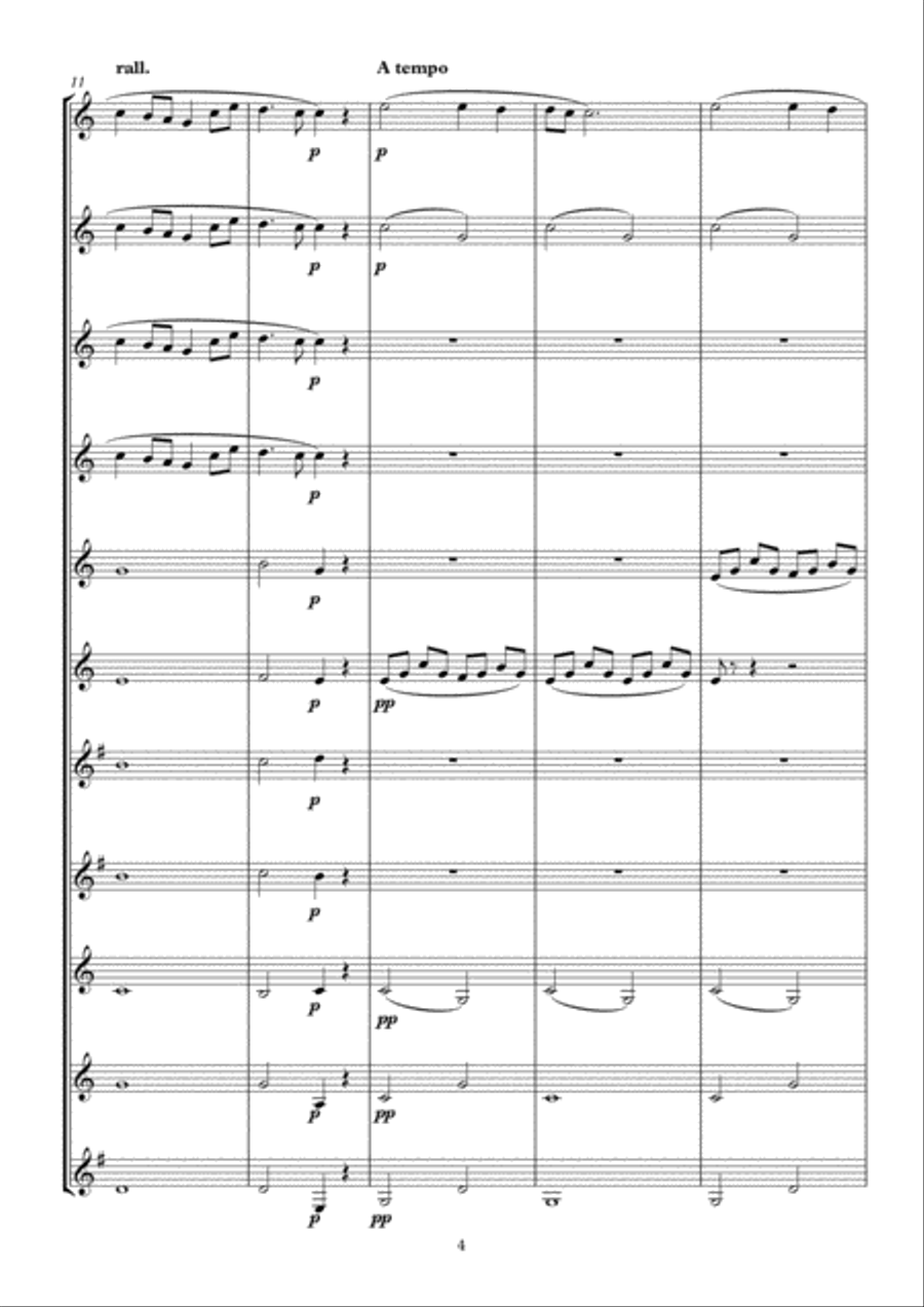Panis Angelicus arr. clarinet choir Clarinet Choir scores gallery preview page 4