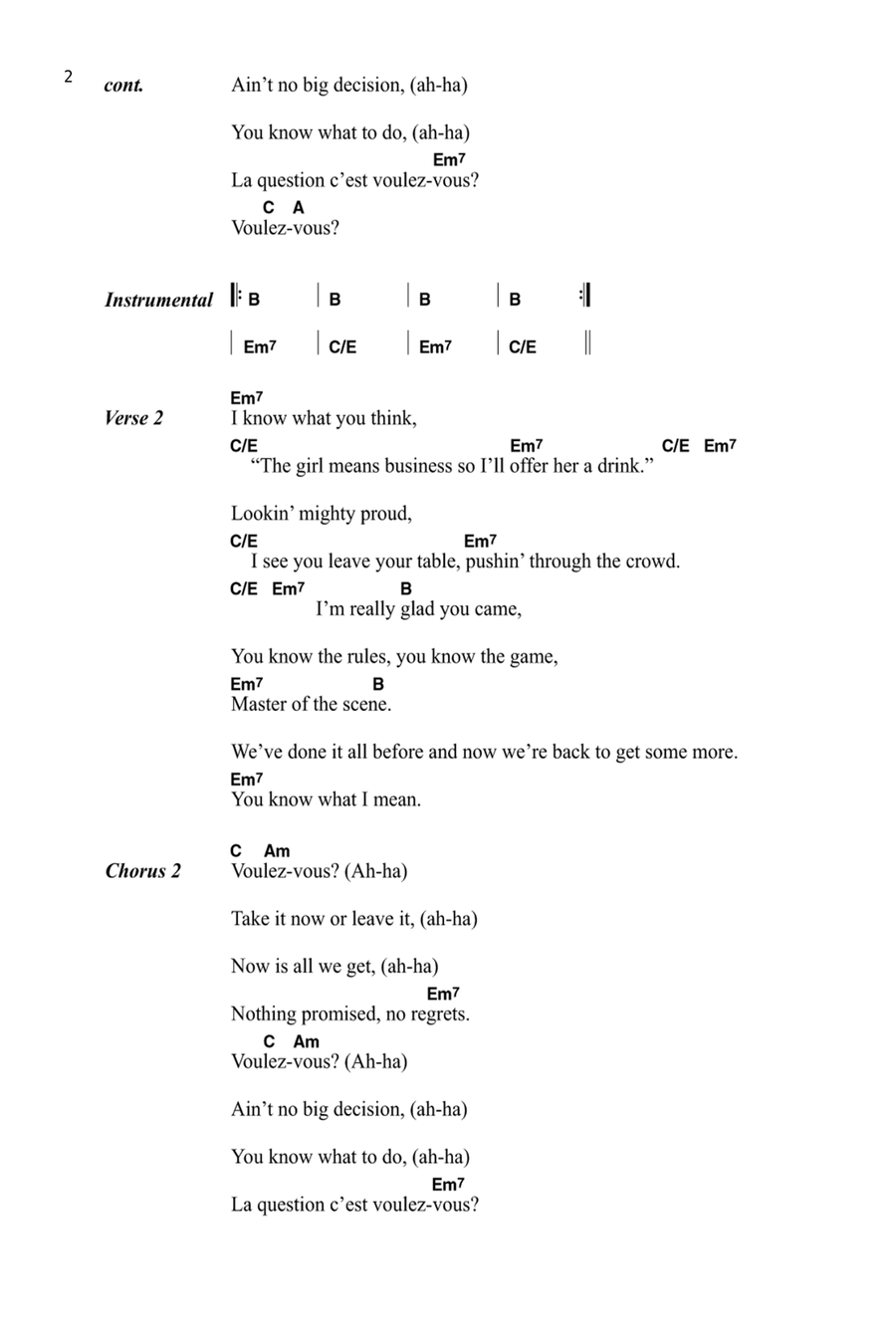 Voulez Vous Acoustic Guitar scores gallery preview page 2