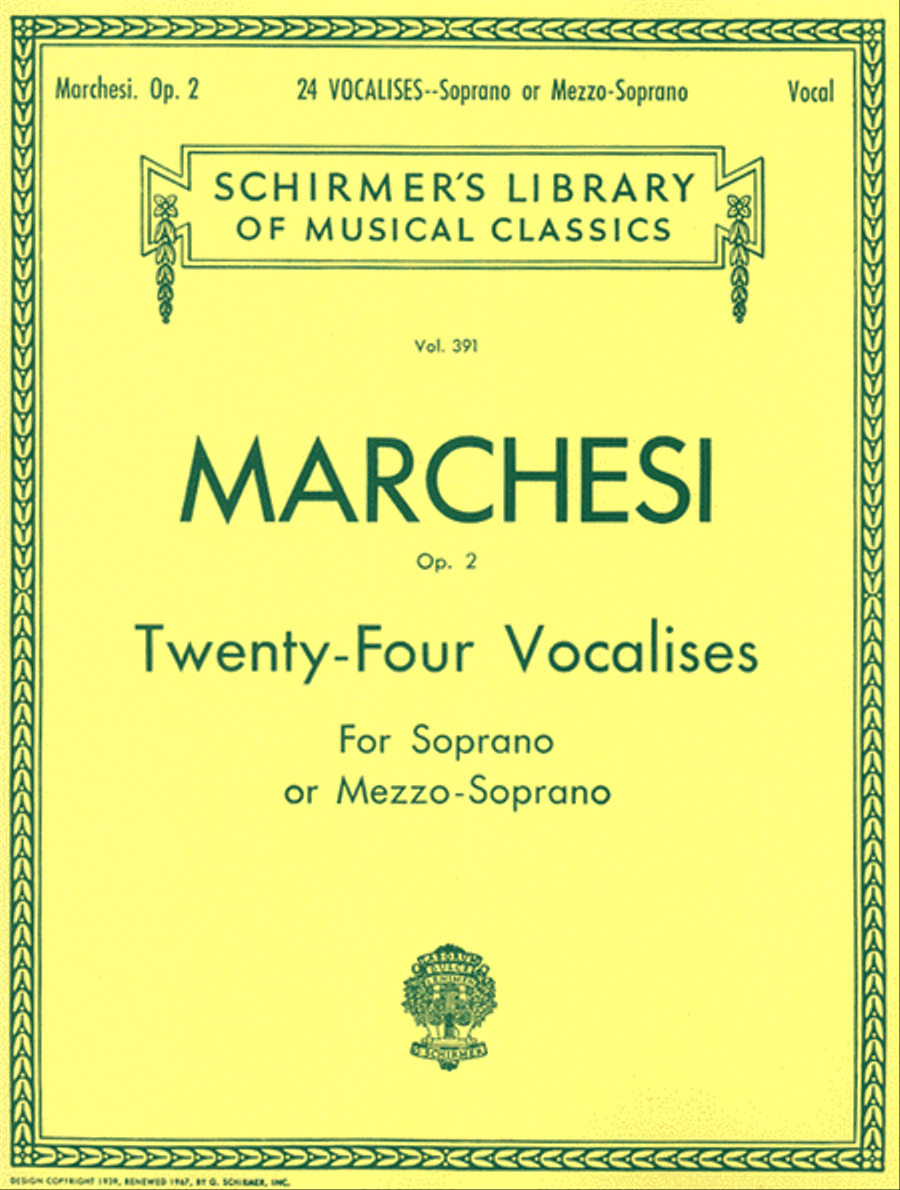 Book cover for 24 Vocalises, Op. 2