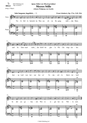 Meeres Stille, Op. 3 No. 2 (D. 216) (D Major)