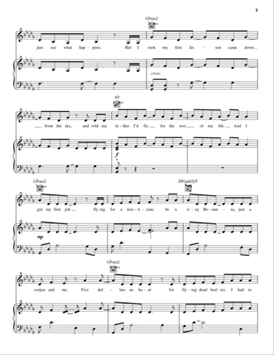 Me And The Sky Piano, Vocal, Guitar scores gallery preview page 3
