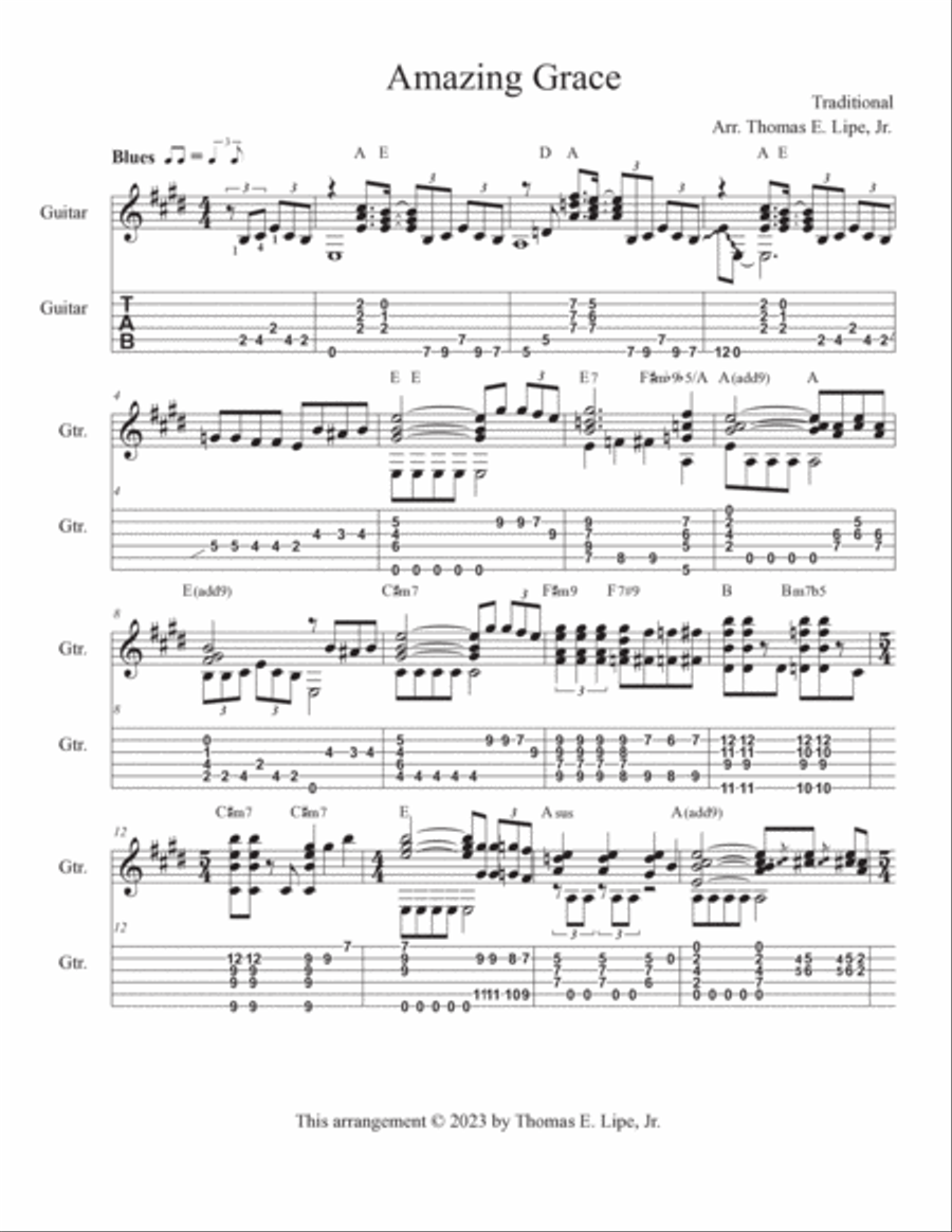 Seven Sacred Songs for Fingerstyle Jazz Guitar Electric Guitar scores gallery preview page 2