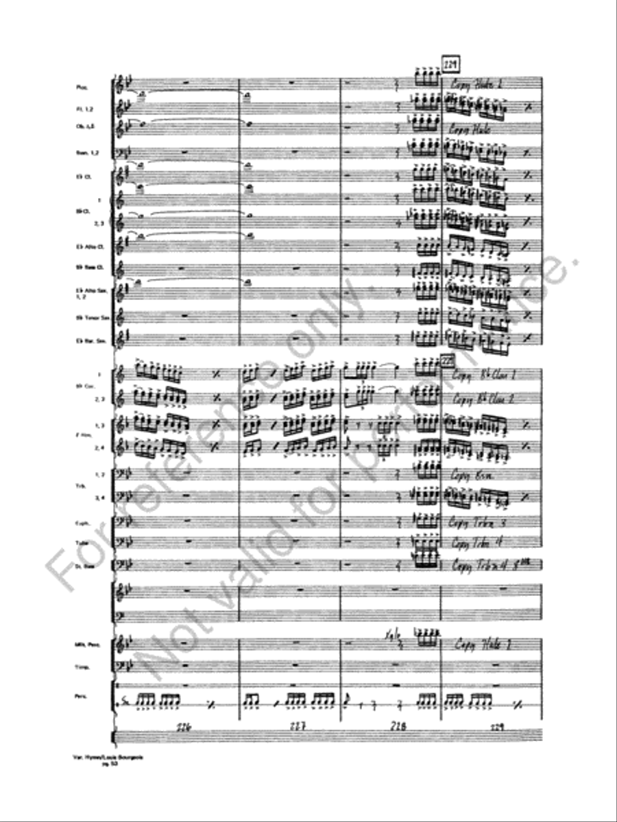 Variations On A Hymn By Louis Bourgeois Concert Band scores gallery preview page 54