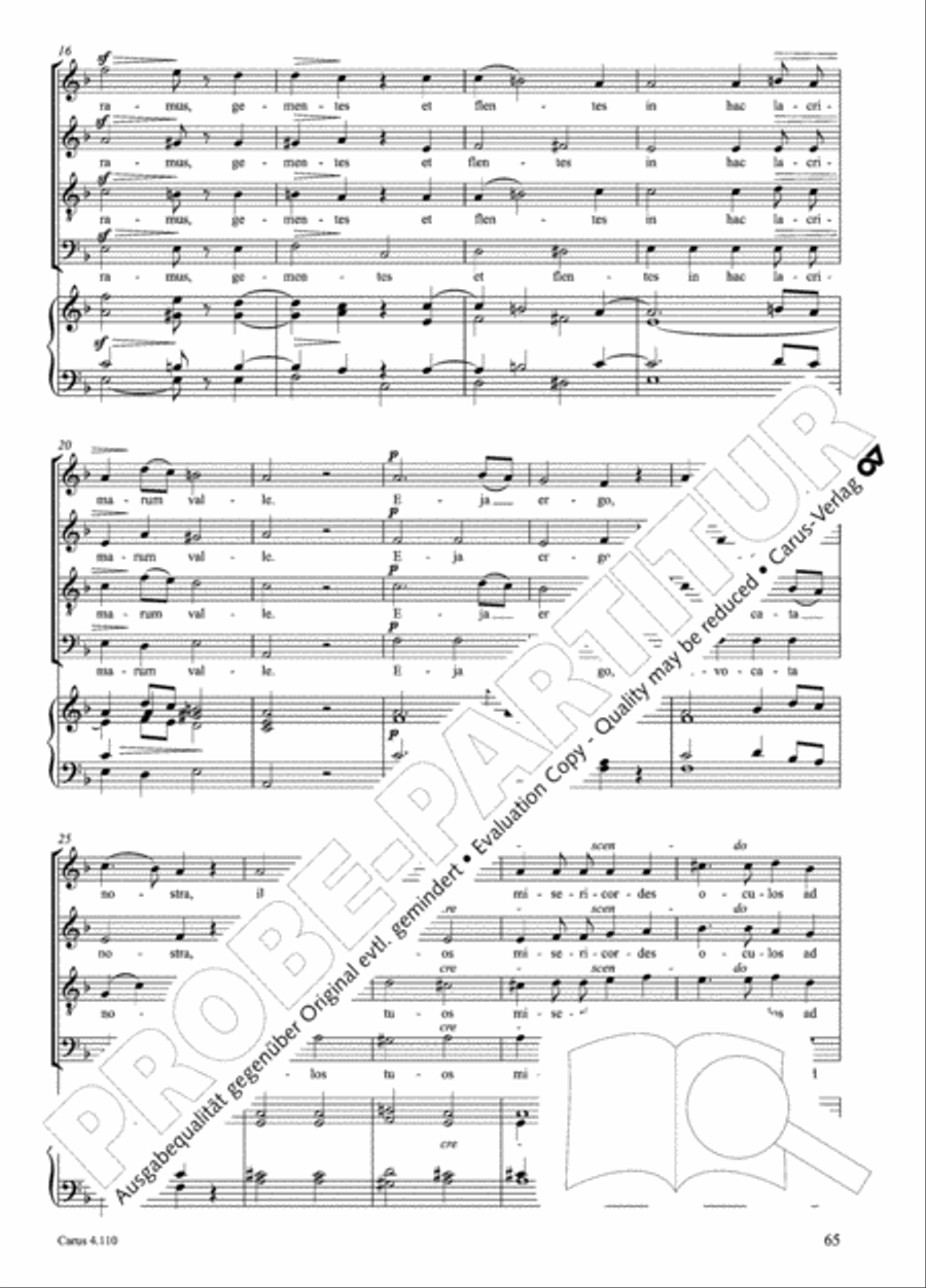 20 Latin Motets (Chants sacres latin/ 20 latein. Motetten) 4-Part scores gallery preview page 66