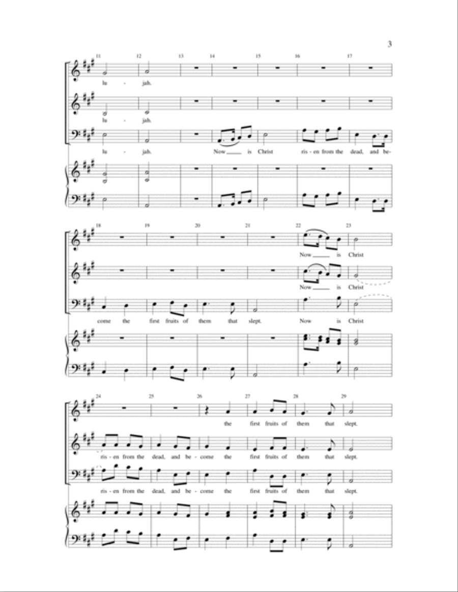 Easter Anthem (arr. Hugh Chandler) 3-Part scores gallery preview page 2