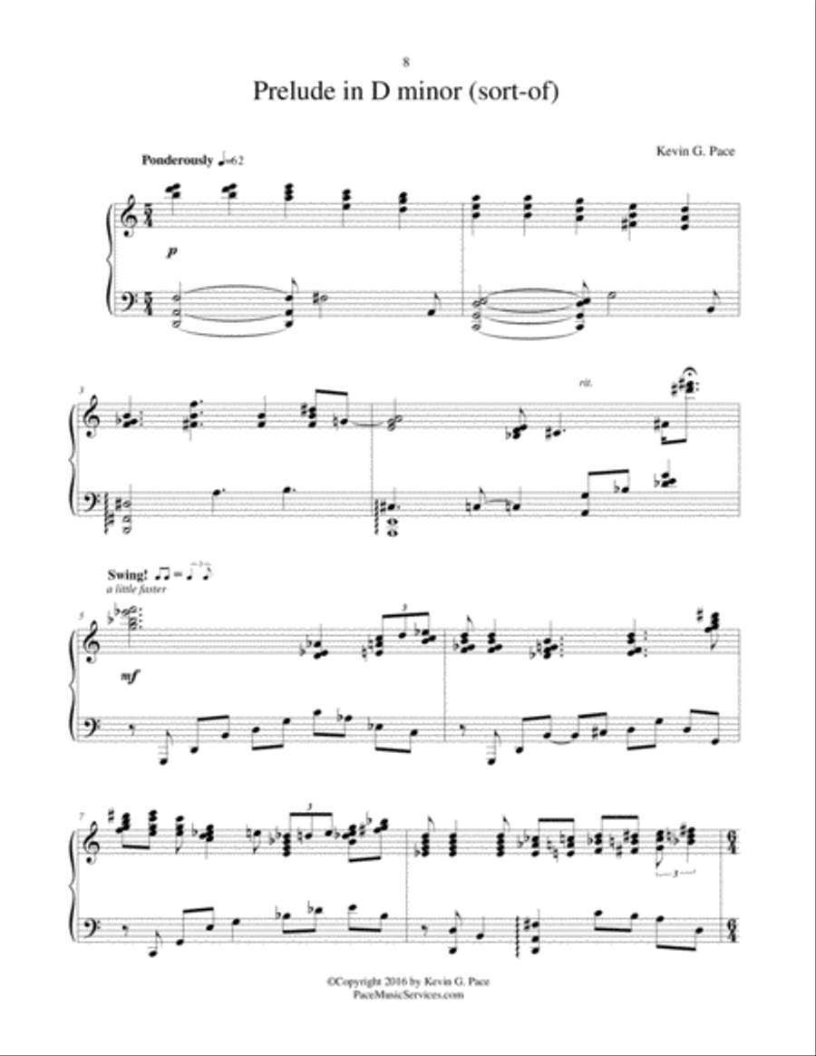 Prelude in D Minor (sort-of) Piano Solo scores gallery preview page 2