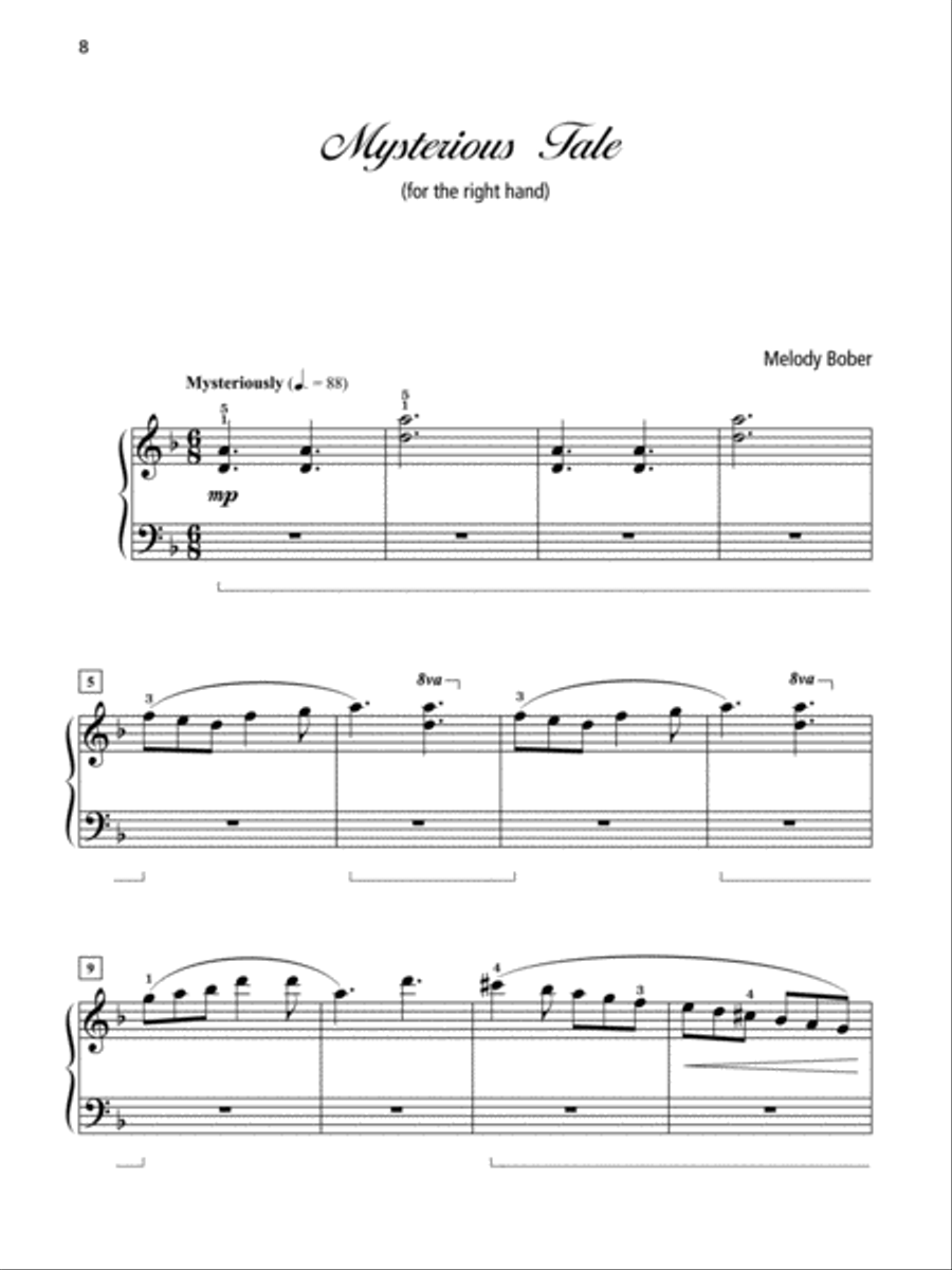 Grand One-Hand Solos for Piano Easy Piano scores gallery preview page 4