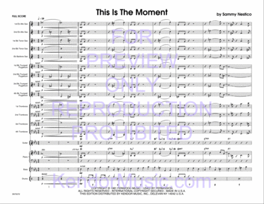 This Is The Moment (Young Version) (Full Score) Jazz Ensemble scores gallery preview page 3