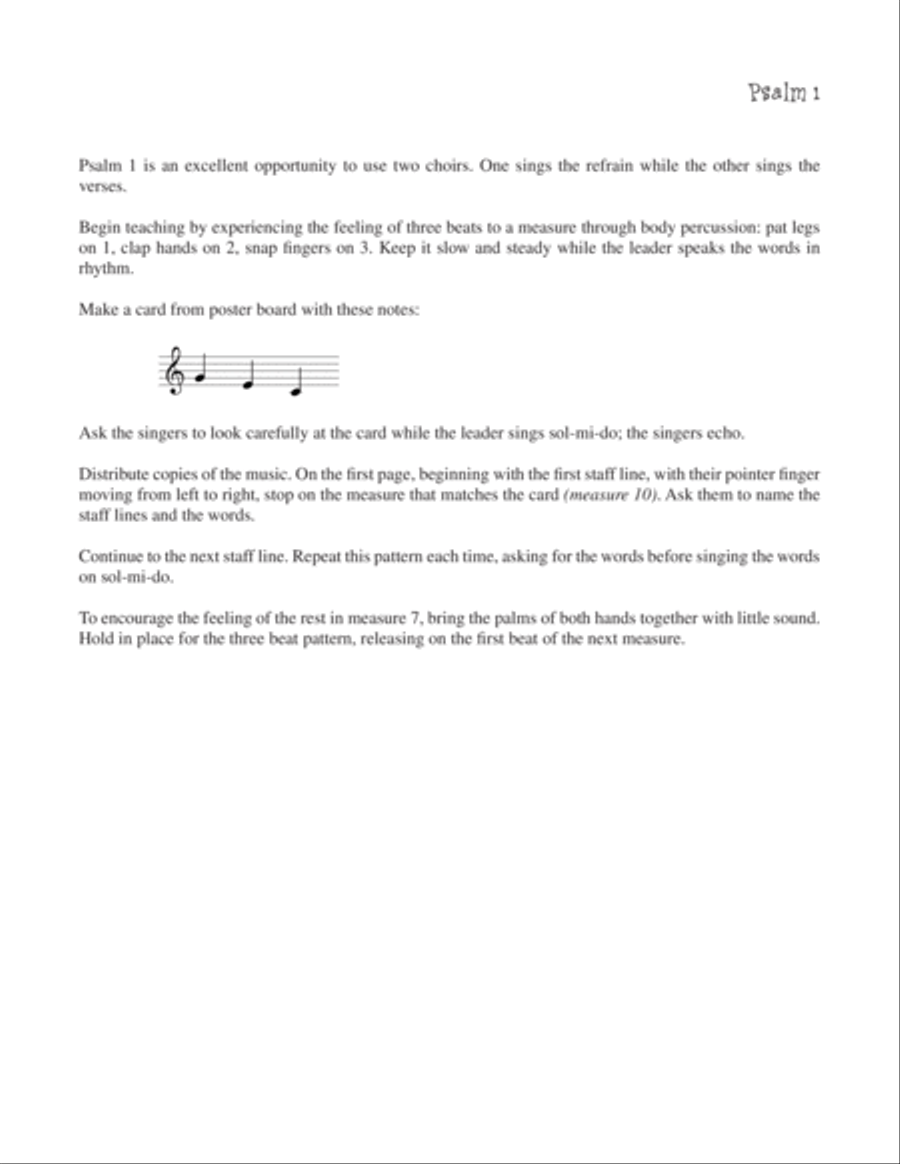 ChildrenSing Psalms Children's Choir scores gallery preview page 4