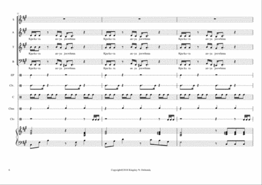 Kpakara (African) Kpakara (African) 4-Part scores gallery preview page 6