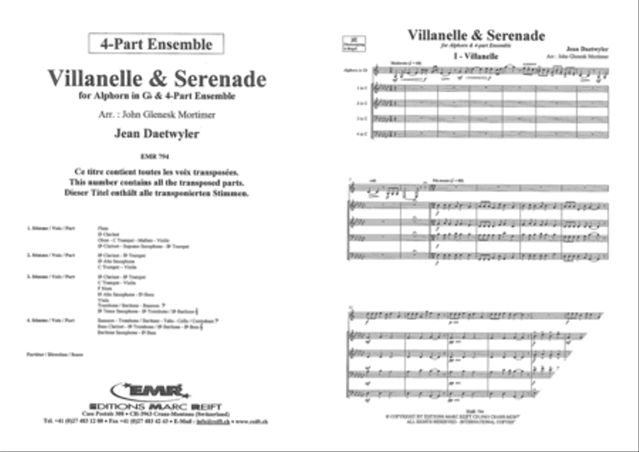 Villanelle & Serenade Villanelle & Serenade Concert Band scores gallery preview page 2