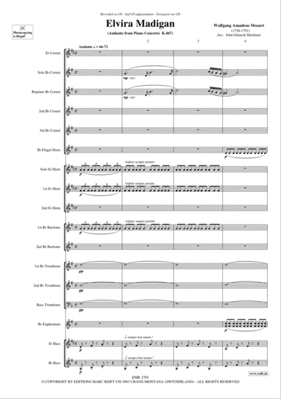 Elvira Madigan Elvira Madigan Brass Band scores gallery preview page 4