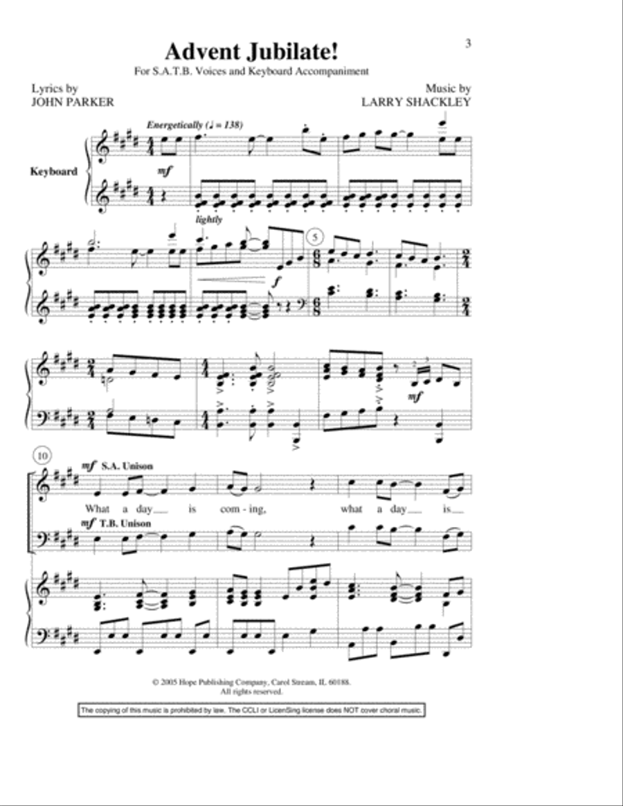 Advent Jubilate! Advent Jubilate! 4-Part scores gallery preview page 2
