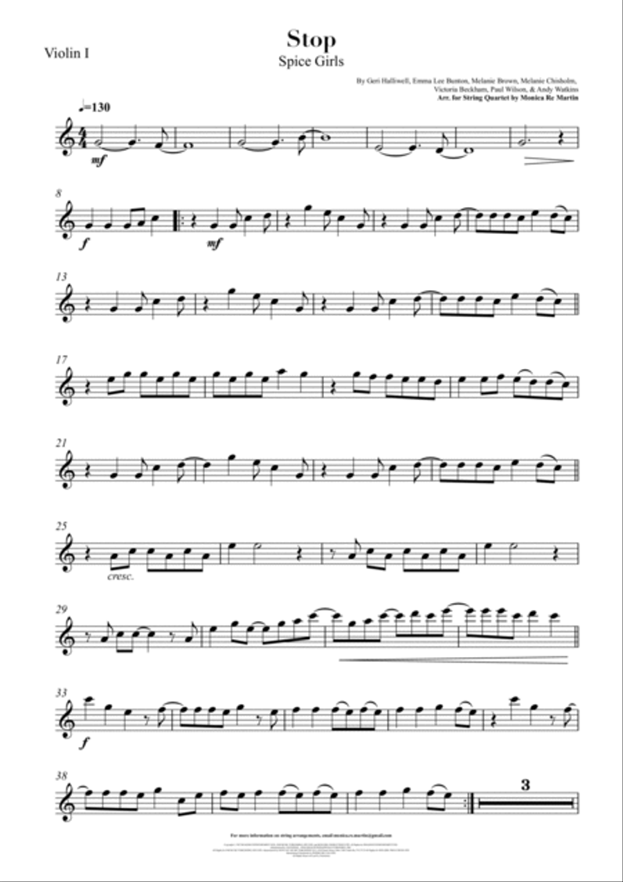 Stop Stop String Quartet scores gallery preview page 3