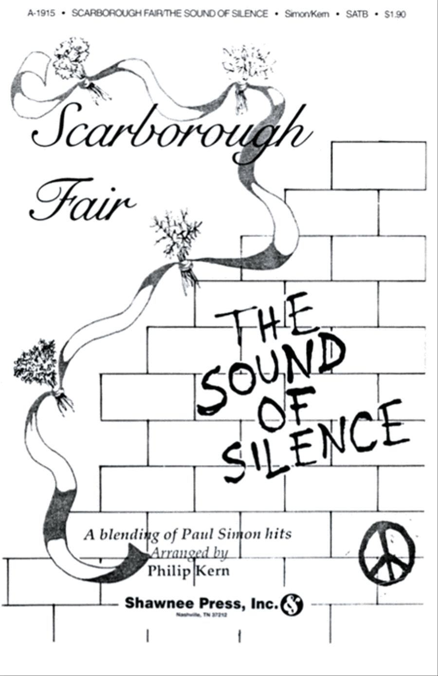 Scarborough Fair/The Sound of Silence 4-Part scores gallery preview page 1