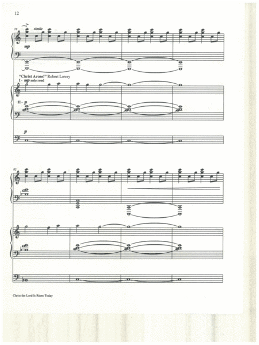 Christ the Lord Is Risen Today 4-Part scores gallery preview page 13