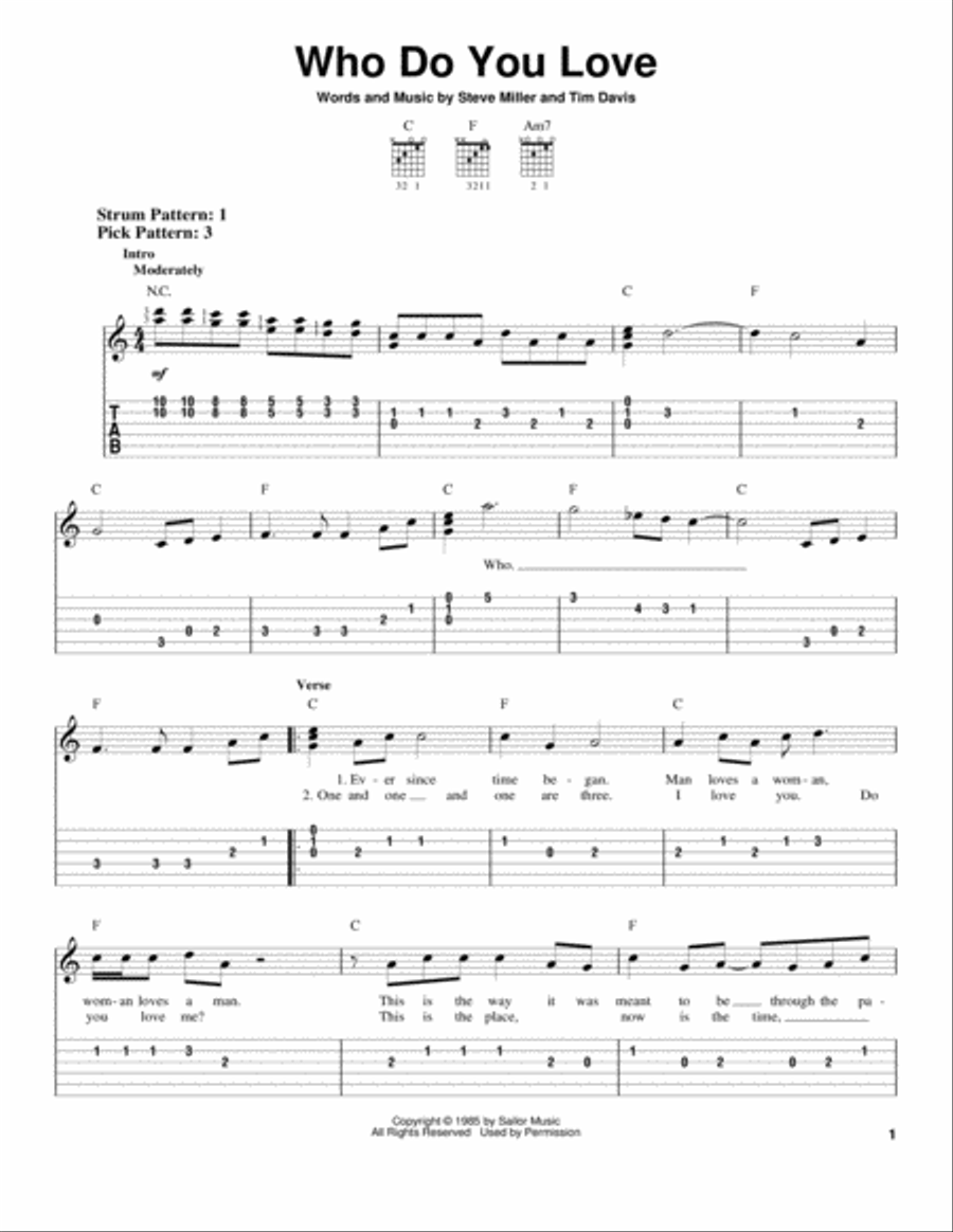 Who Do You Love Acoustic Guitar scores gallery preview page 1