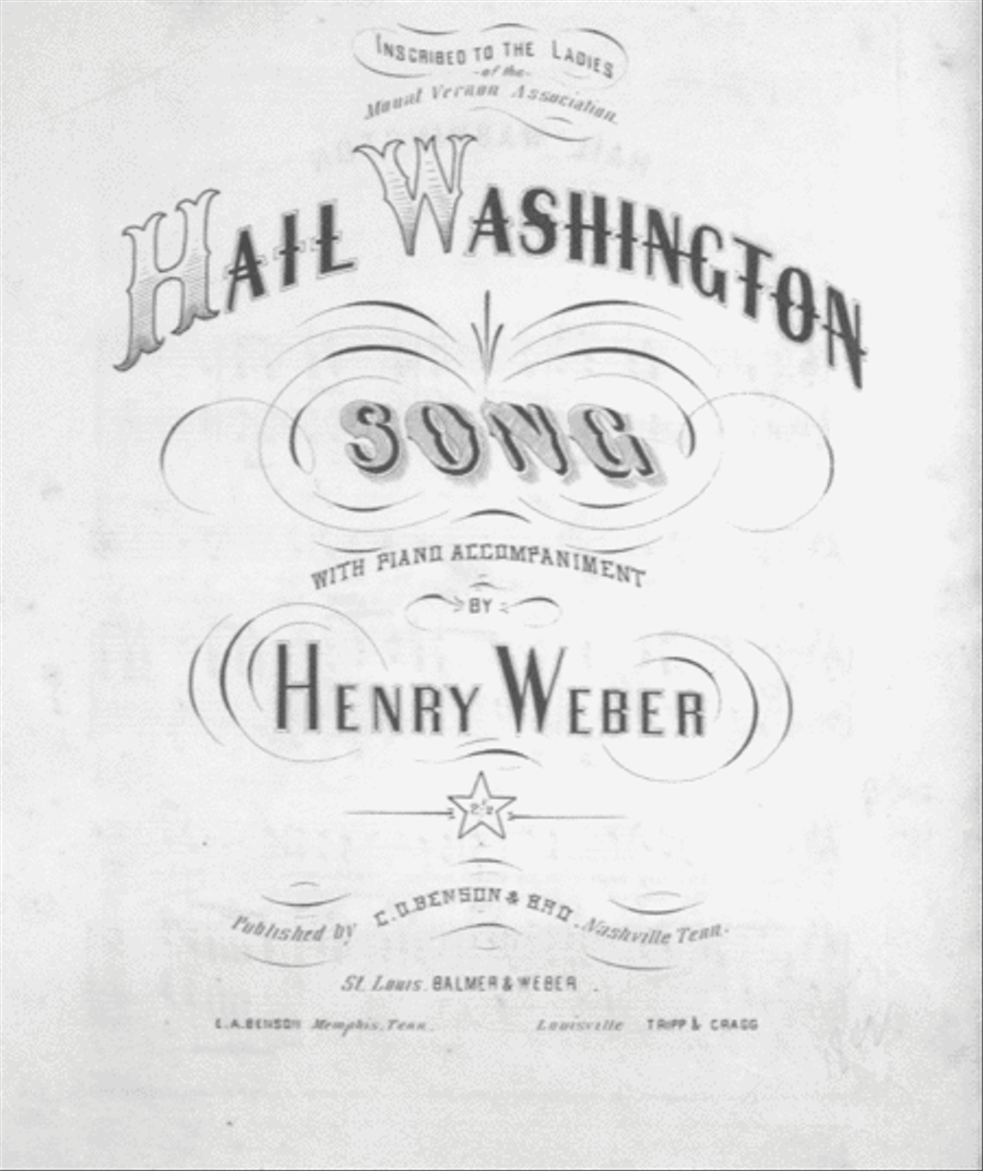 Hail Washington. Song Voice scores gallery preview page 1