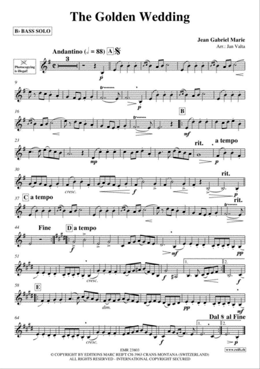 The Golden Wedding Piano Accompaniment scores gallery preview page 2