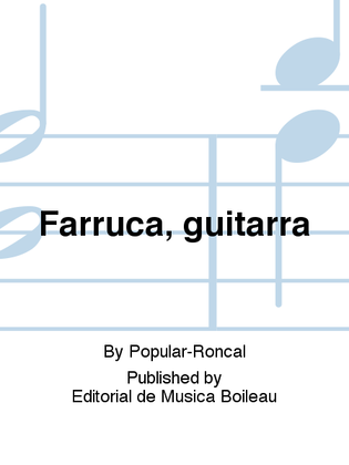 Book cover for Farruca, guitarra