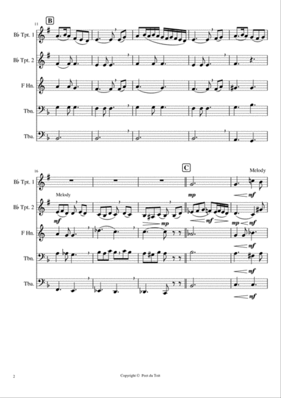 The Princess of Stories from 'Scheherazade', Op.35 - N Rimsky-Korsakov (Brass Quintet) Brass Quintet scores gallery preview page 2
