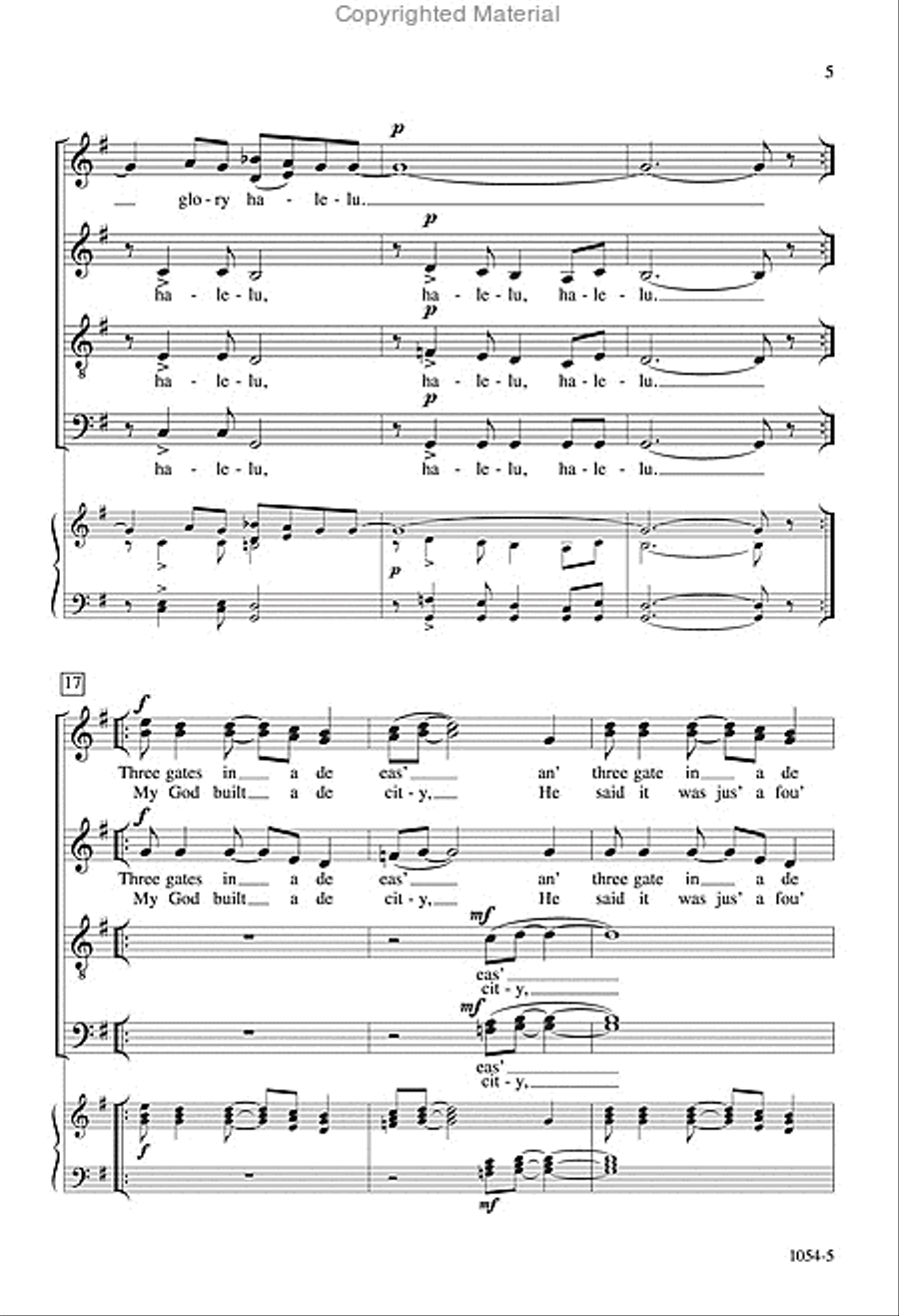 Oh, What a Beautiful City - SATB Octavo 4-Part scores gallery preview page 4