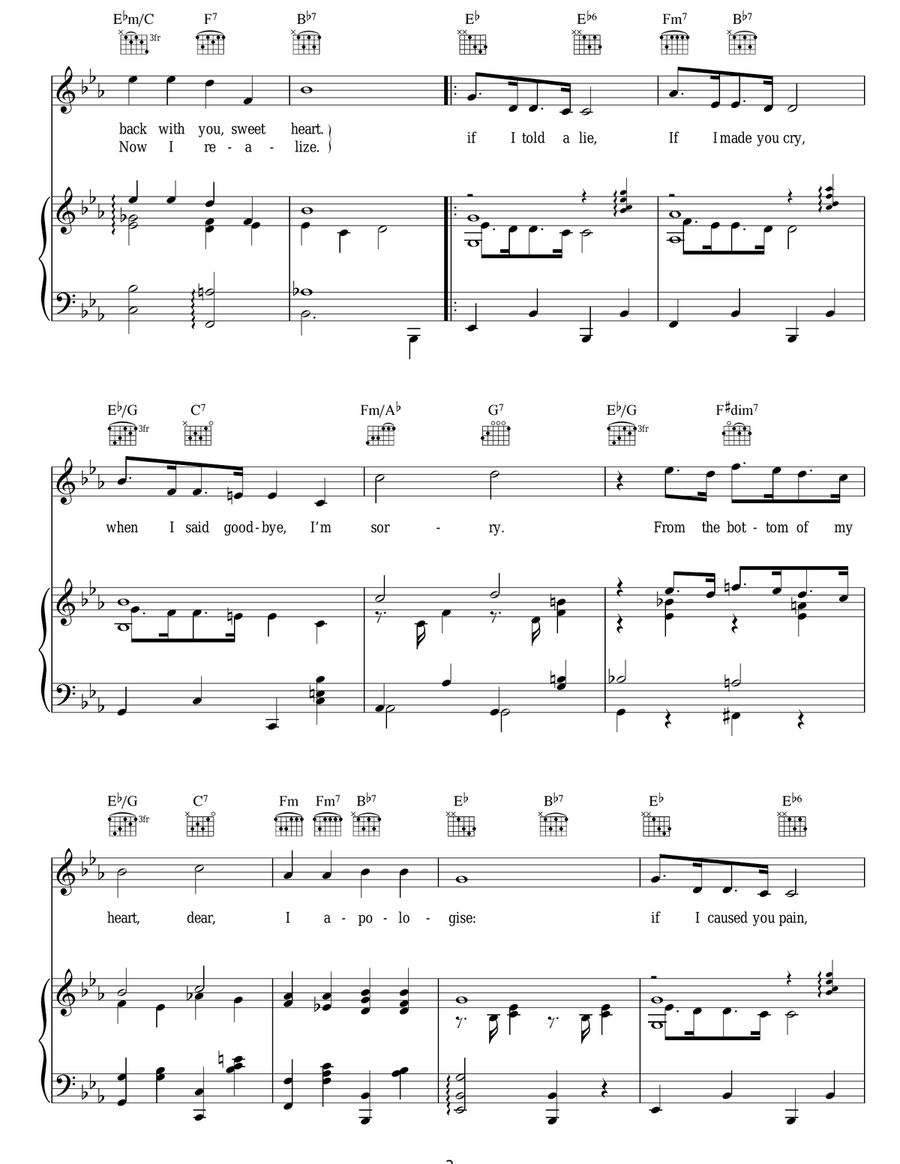 I Apologise Guitar scores gallery preview page 3