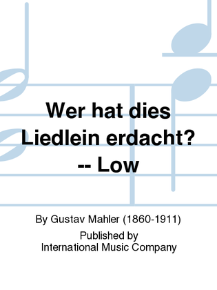 Book cover for Wer Hat Dies Liedlein Erdacht? (G. & E.) - Low