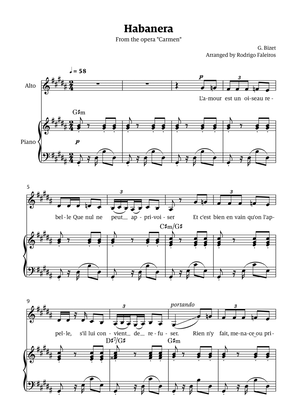 Habanera (for alto - G# minor/ Ab major)
