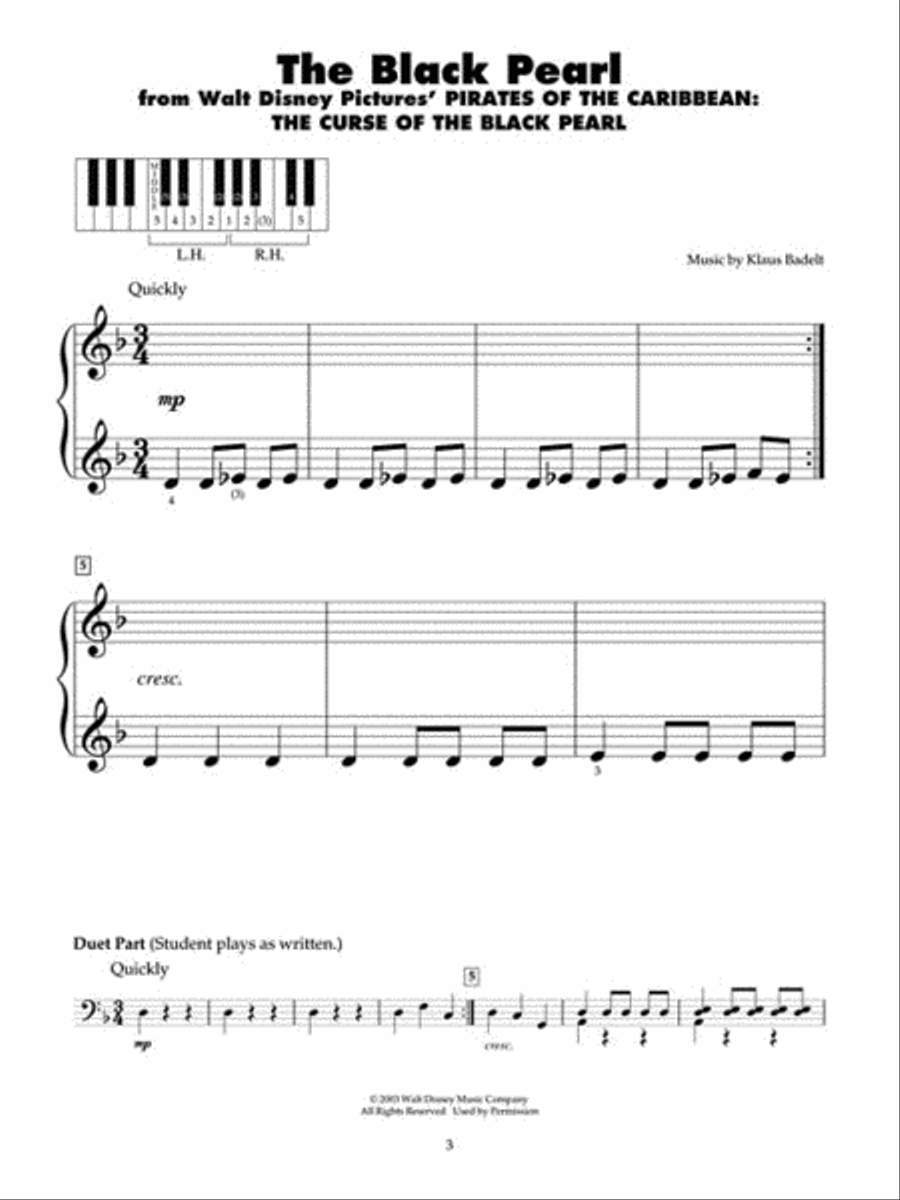 Pirates of the Caribbean Piano scores gallery preview page 3