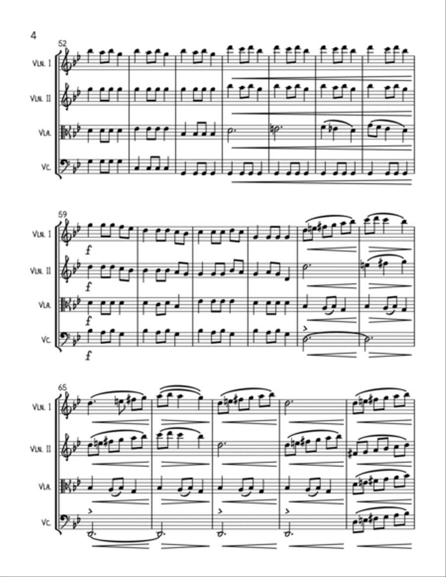 Carol Of The Bells - String Quartet String Quartet scores gallery preview page 4