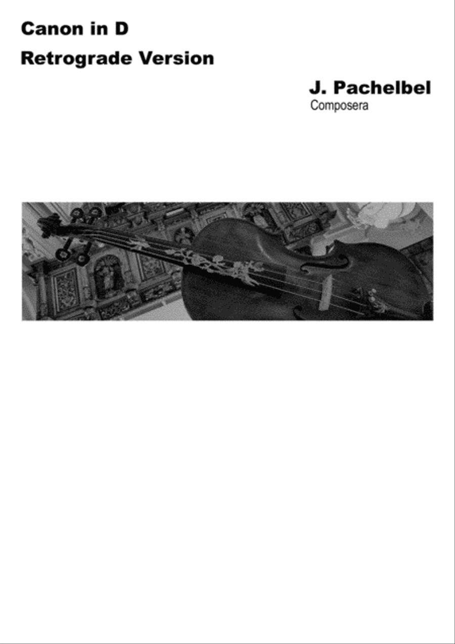 Canon in D Retrograde Version (Score+Parts) Small Ensemble scores gallery preview page 1