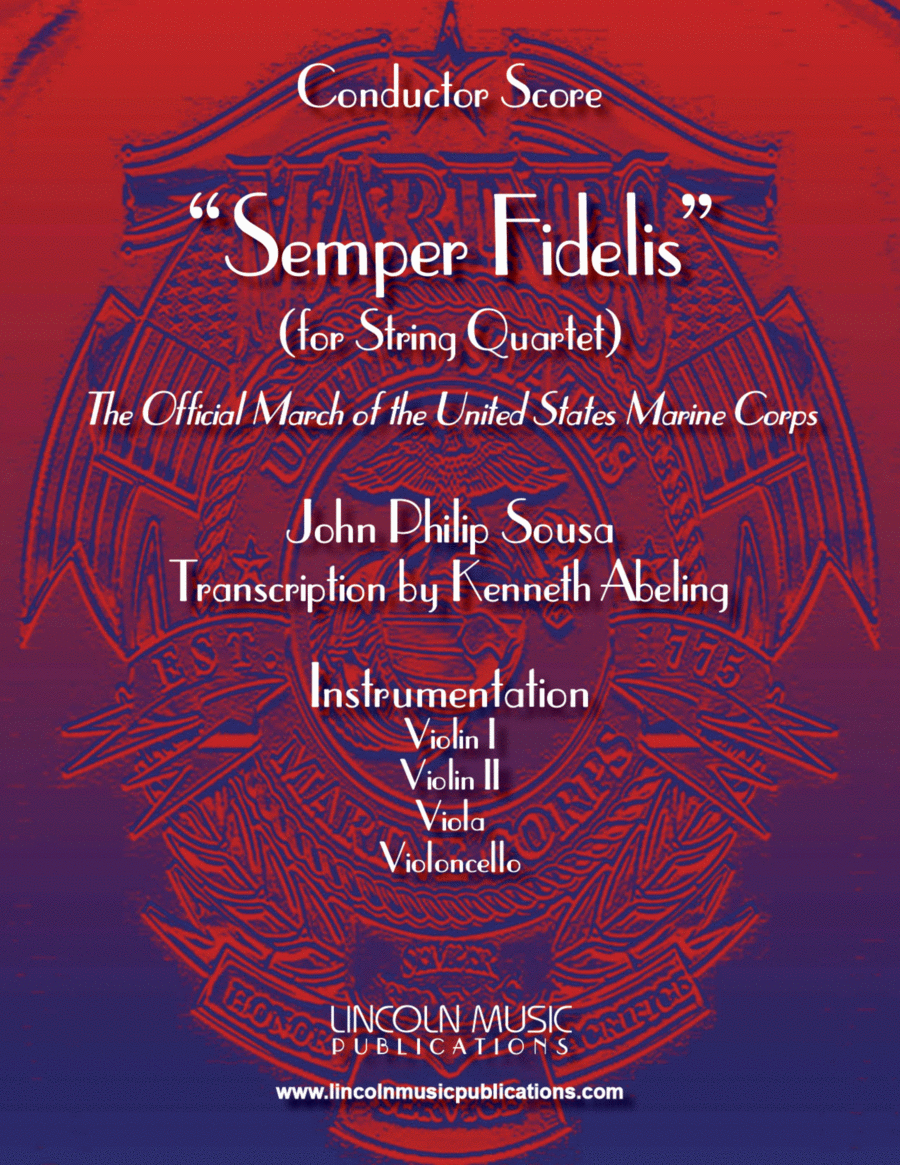 March - Semper Fidelis (for String Quartet) String Quartet scores gallery preview page 1