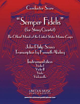 Book cover for March - Semper Fidelis (for String Quartet)