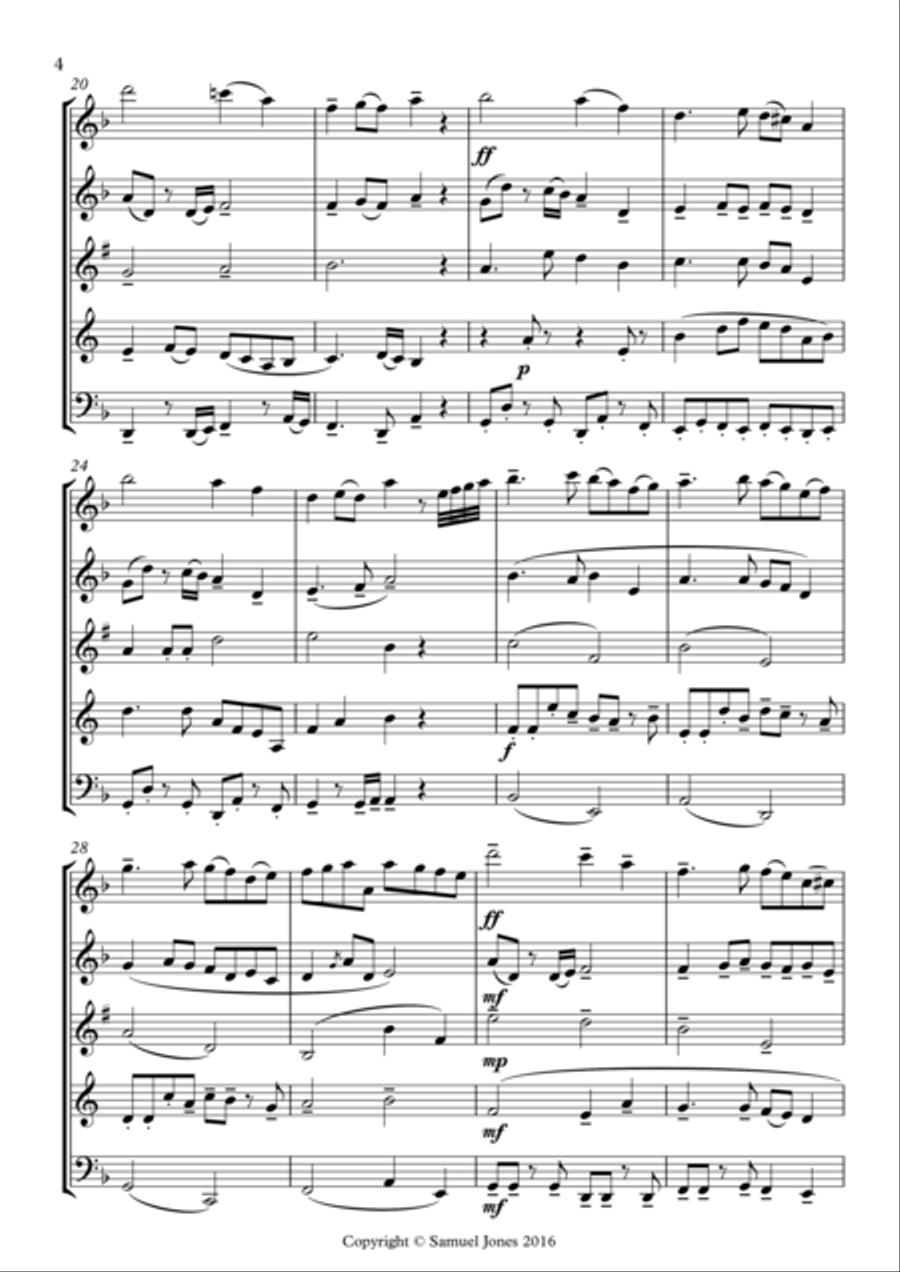 The Summer Rain Woodwind Quintet scores gallery preview page 4