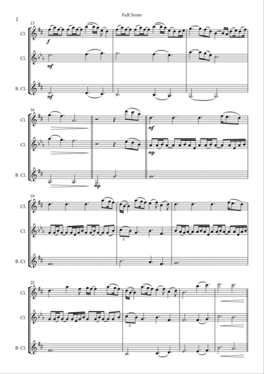 A Thousand Years Clarinet Trio scores gallery preview page 2