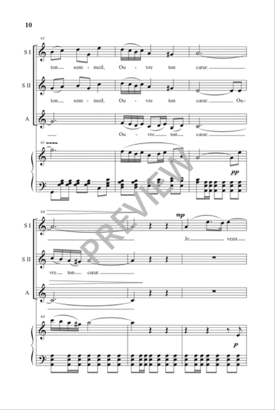 Ouvre ton Coeur SSA scores gallery preview page 9