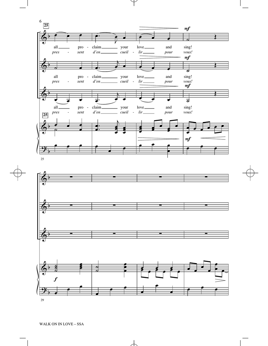 Walk On In Love (Parez Vos Fronts) (arr. Patrick M. Liebergen) SSA scores gallery preview page 4