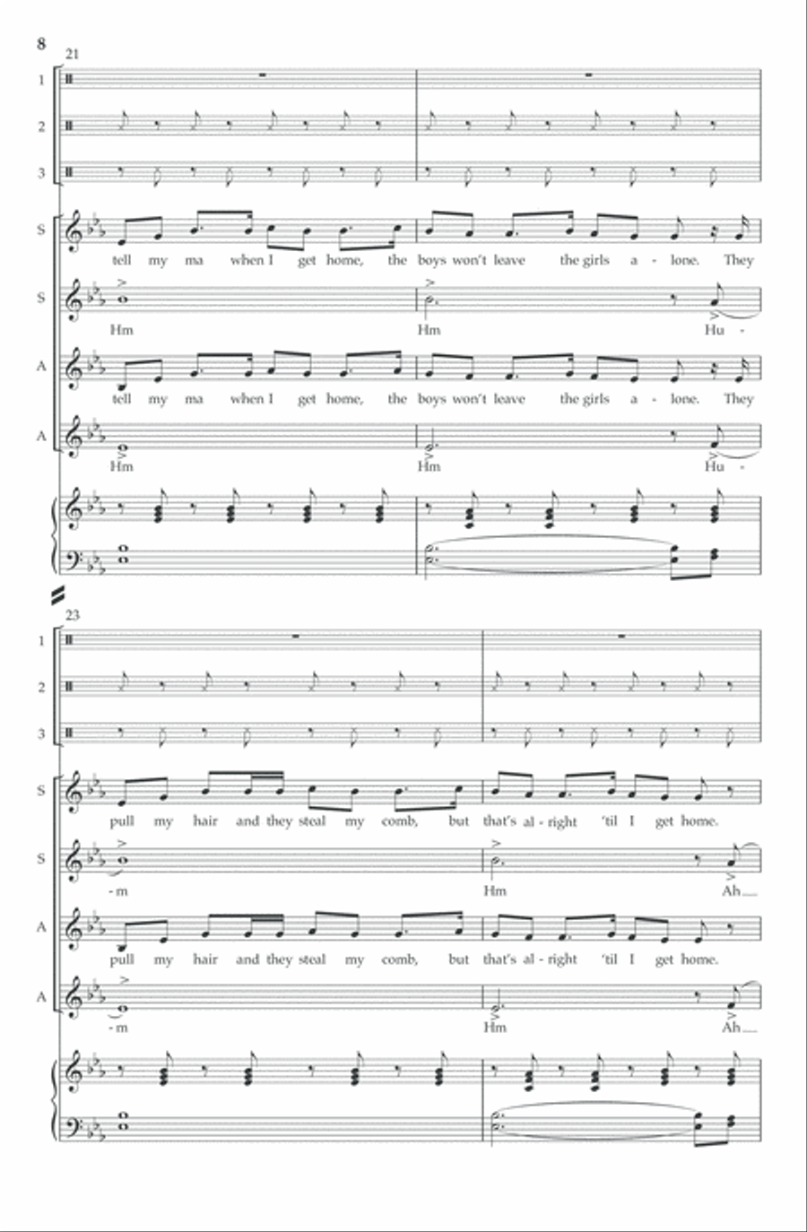 I'll Tell My Ma (SSAA) SSAA scores gallery preview page 9