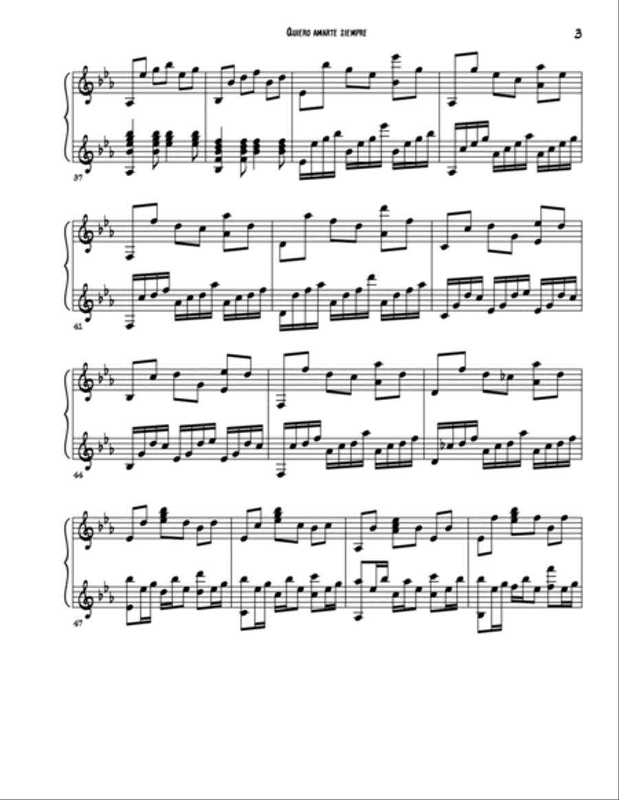 QUIERO AMARTE SIEMPRE QUIERO AMARTE SIEMPRE Guitar Solo scores gallery preview page 3