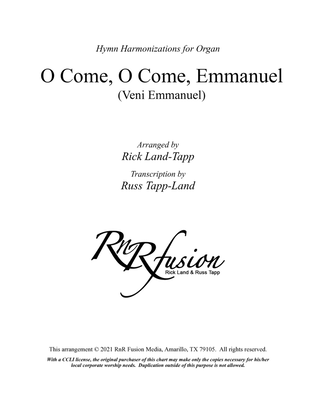 Book cover for O Come, O Come, Emmanuel - Christmas Hymn Harmonization for Organ