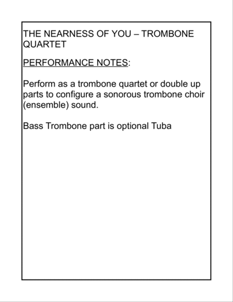 The Nearness Of You Brass Quartet scores gallery preview page 2