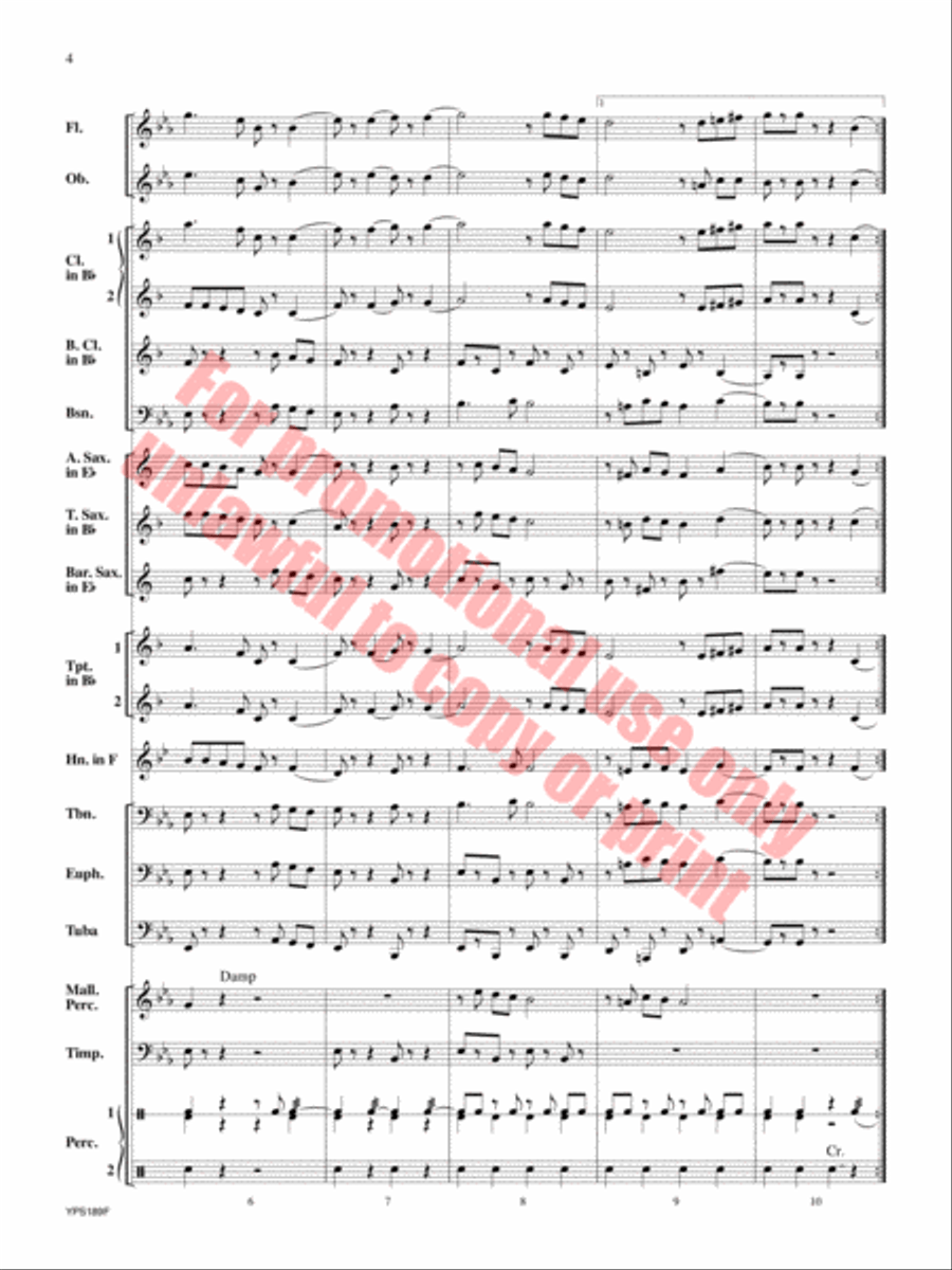 Renaissance Canzona Concert Band scores gallery preview page 5