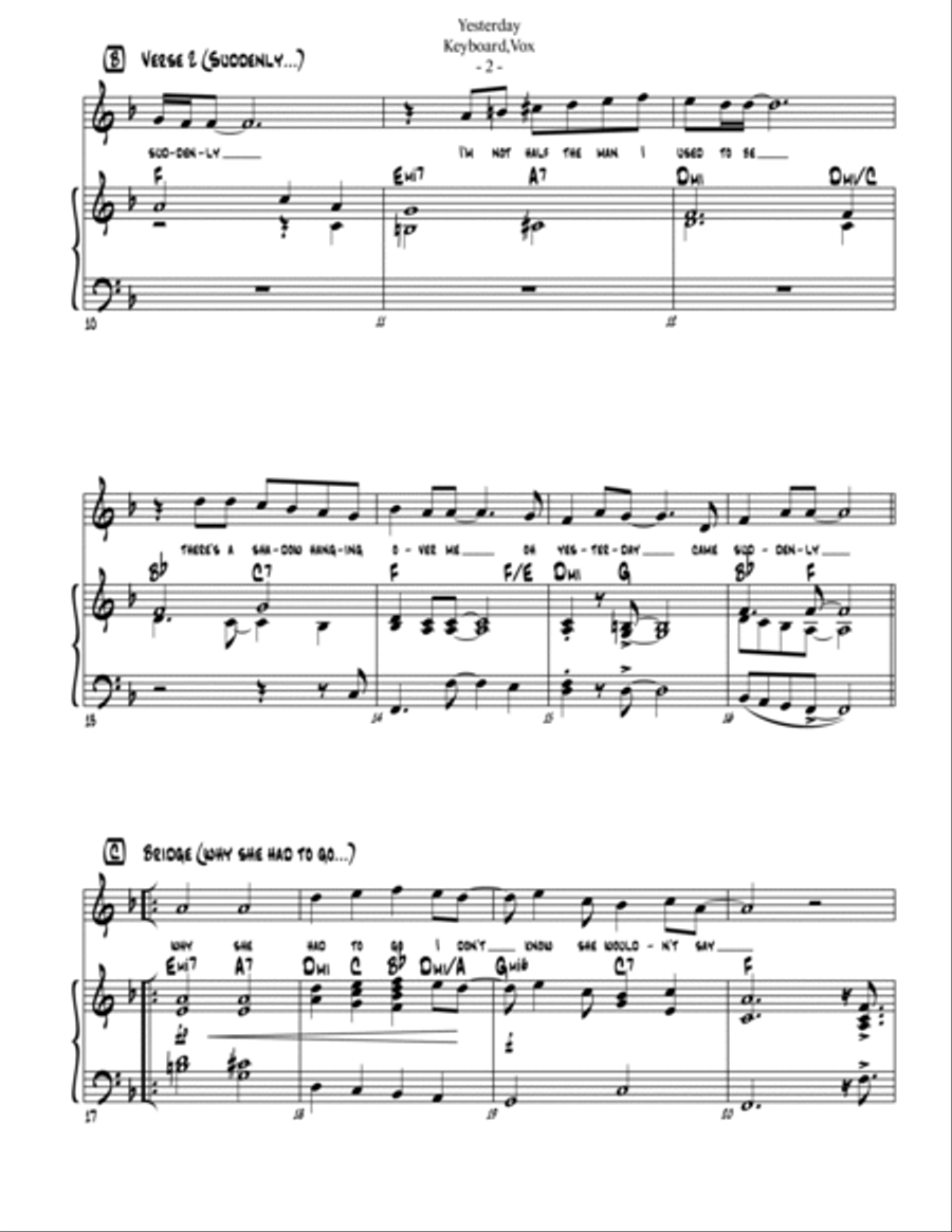 Yesterday Yesterday Tenor Saxophone scores gallery preview page 5