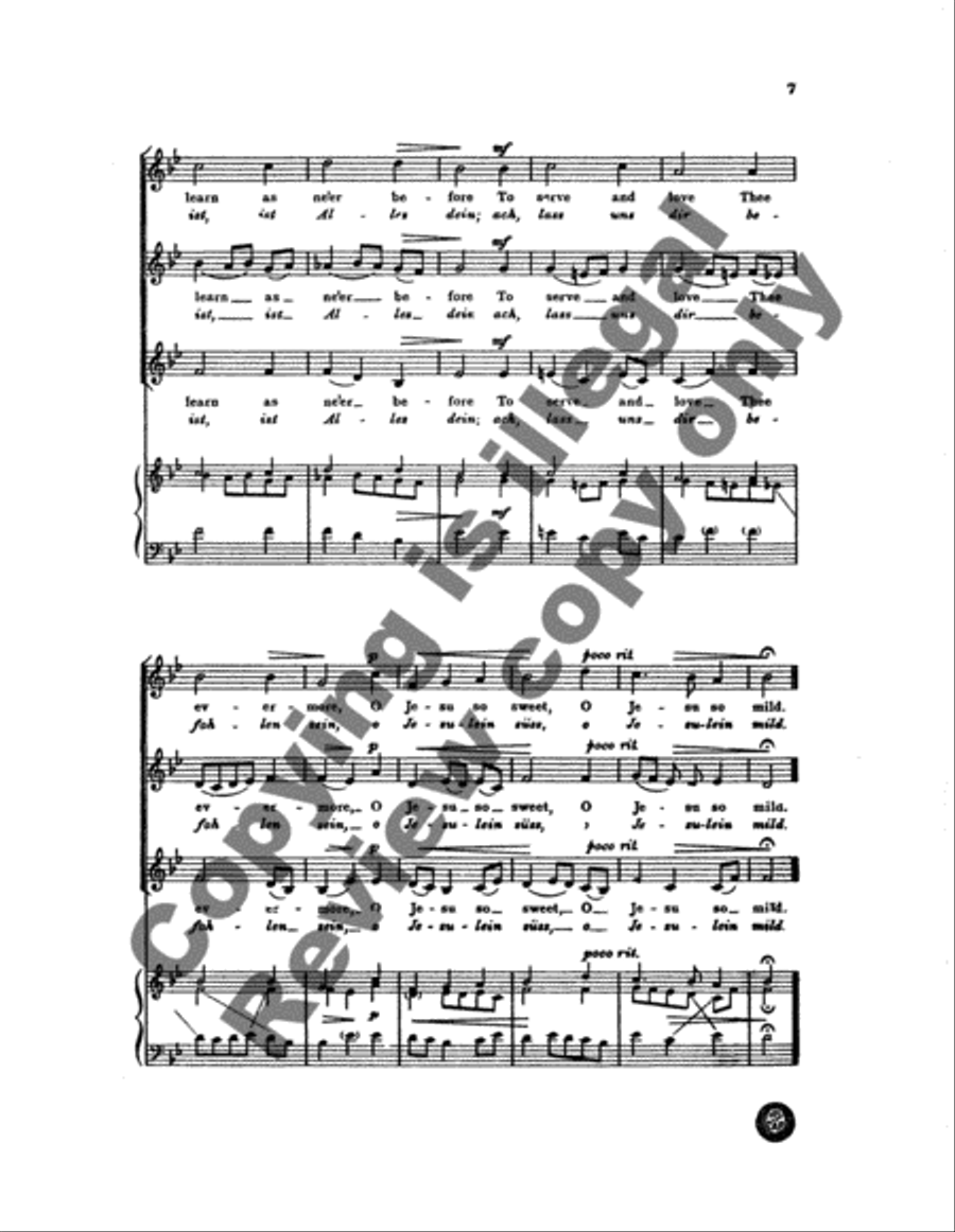 O Jesu So Sweet (O Jesulein suess) SSA scores gallery preview page 5