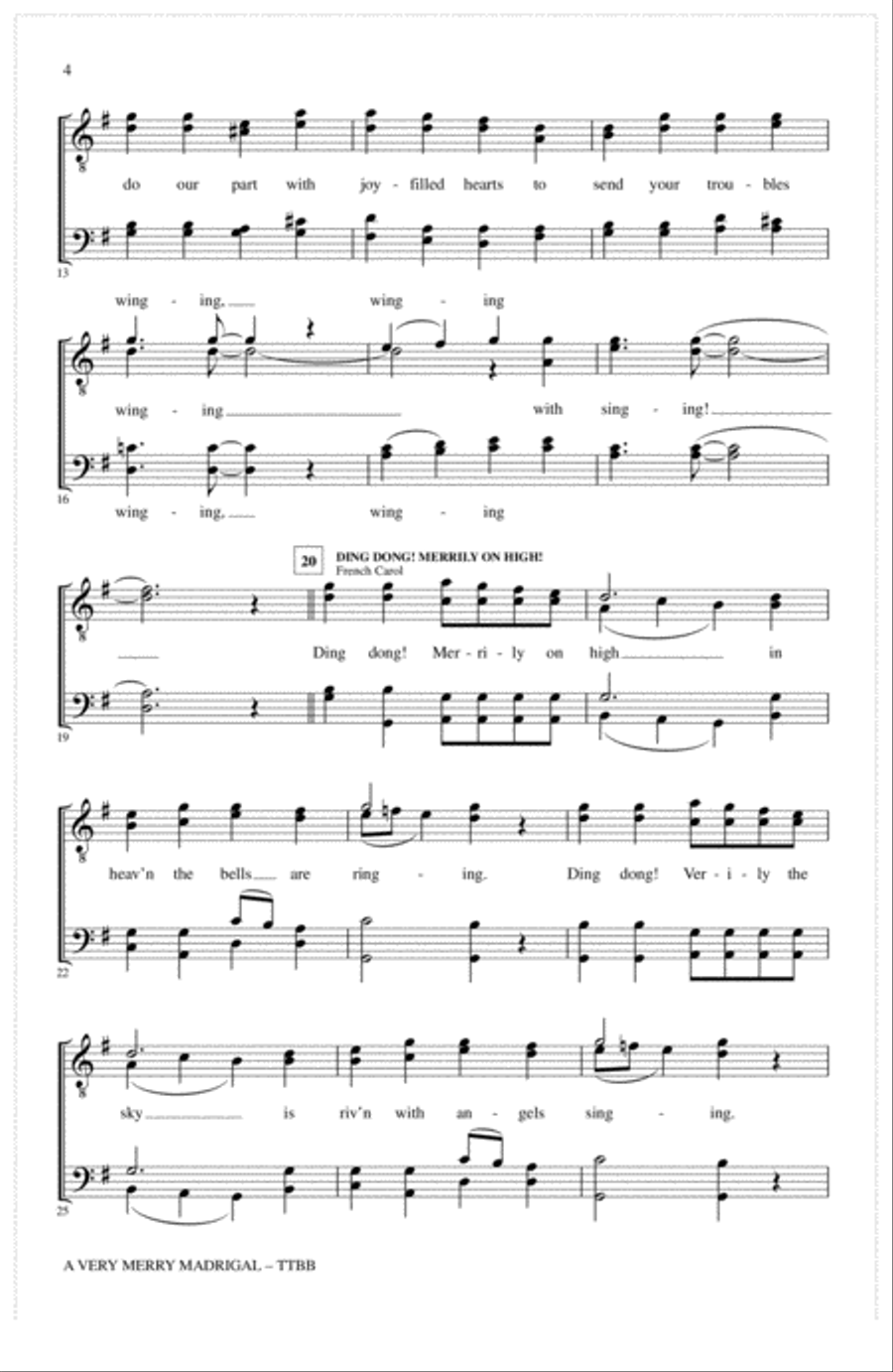 A Very Merry Madrigal TTBB scores gallery preview page 2