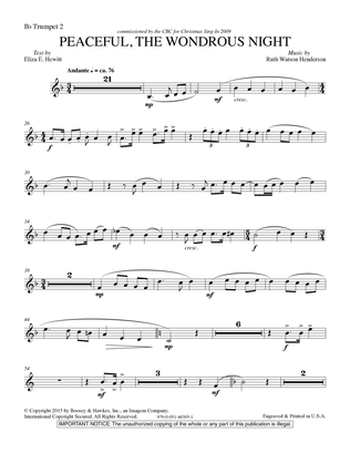 Peaceful the Wondrous Night - Bb Trumpet 2