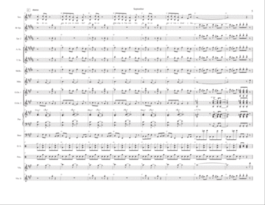 September Piano, Vocal, Guitar scores gallery preview page 5
