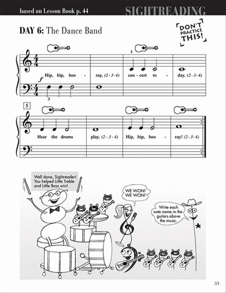 Primer Level – Sightreading Book Piano Method scores gallery preview page 6