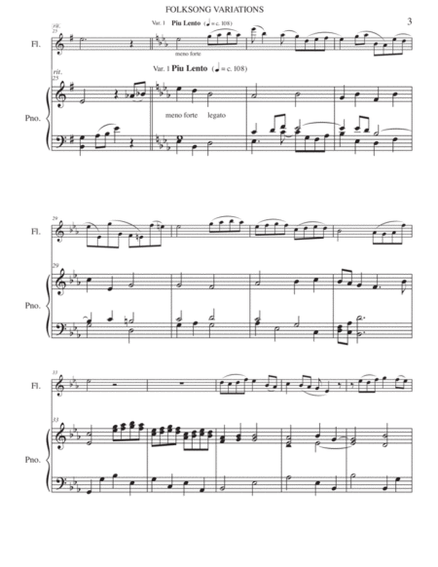 Folksong Variations for flute and piano image number null